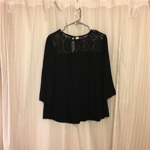 Black lacy blouse